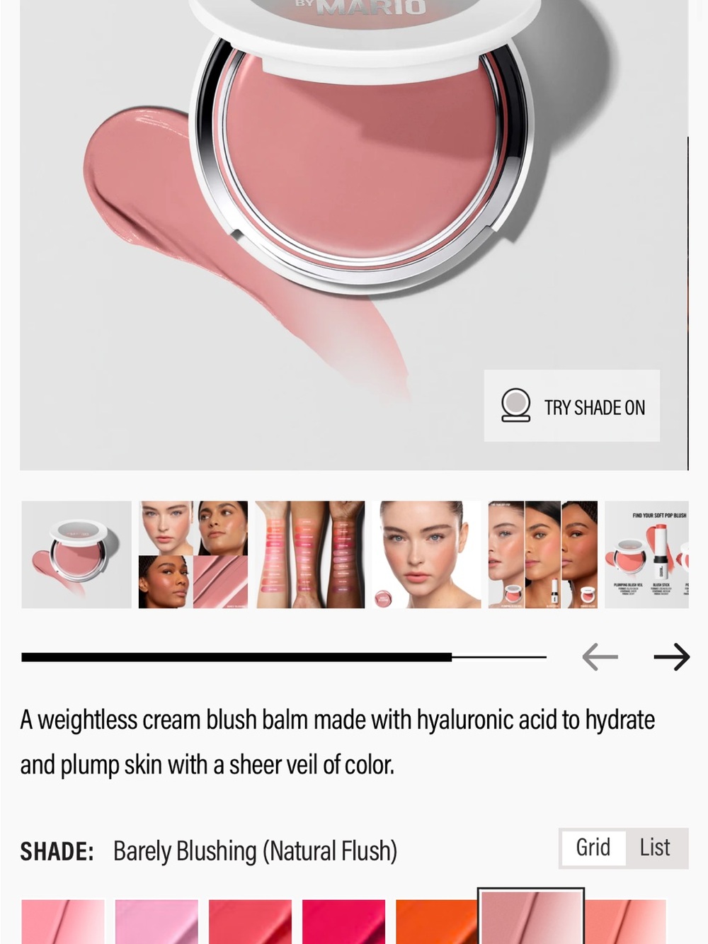 Makeup by Mario blush - Barely Blushing
